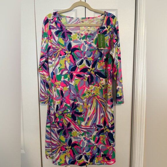 NWT Lilly Pulitzer Marlowe dress in multi colored floral print - Picture 3 of 5